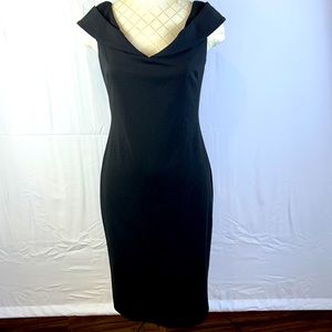 Vince Camuto Size 6 Lined Black Dress Like New Zipper Back
